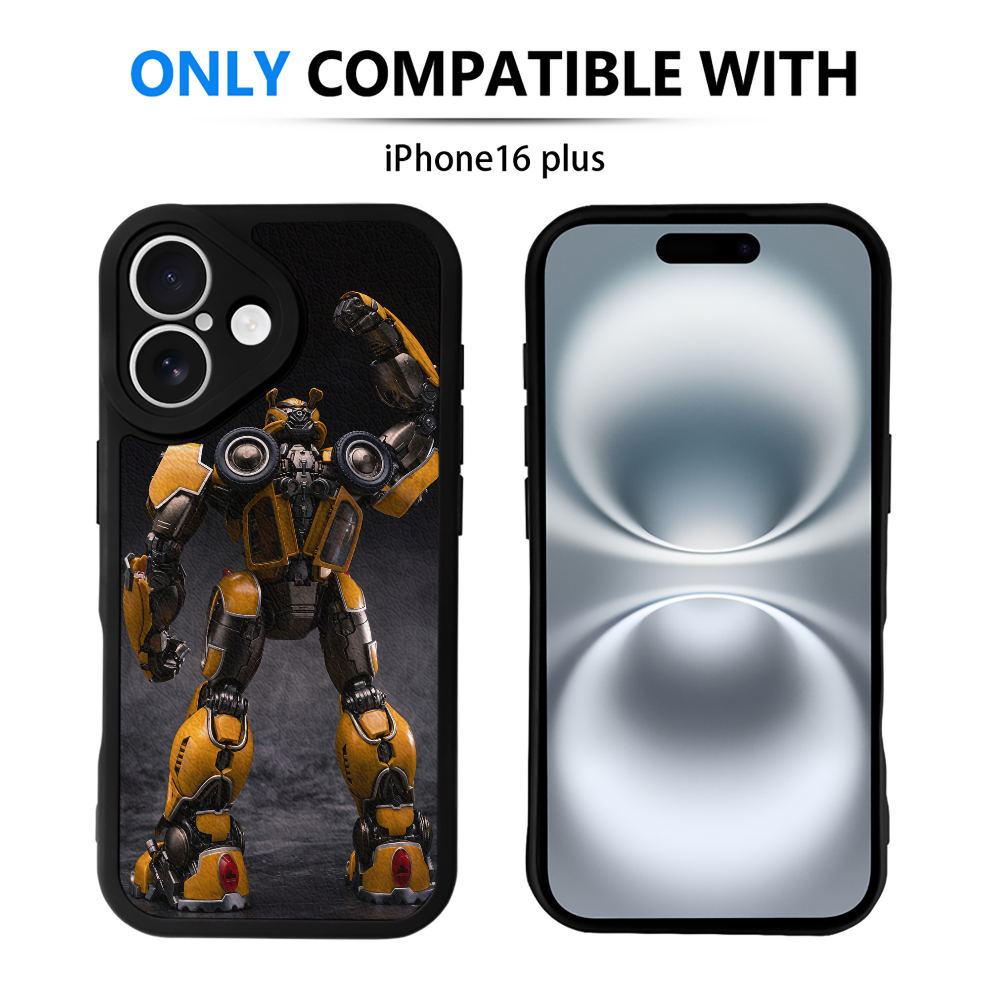 （画像用） Transformers トランスフォーマー 【iPhone 16シリーズ対応】シリコンスマホケース（レザー調） 材質：シリコン